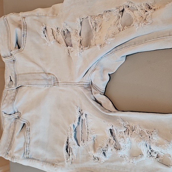 American Eagle Super Stretch Size 14 Light Wash High Rise Jeggings - Picture 5 of 8